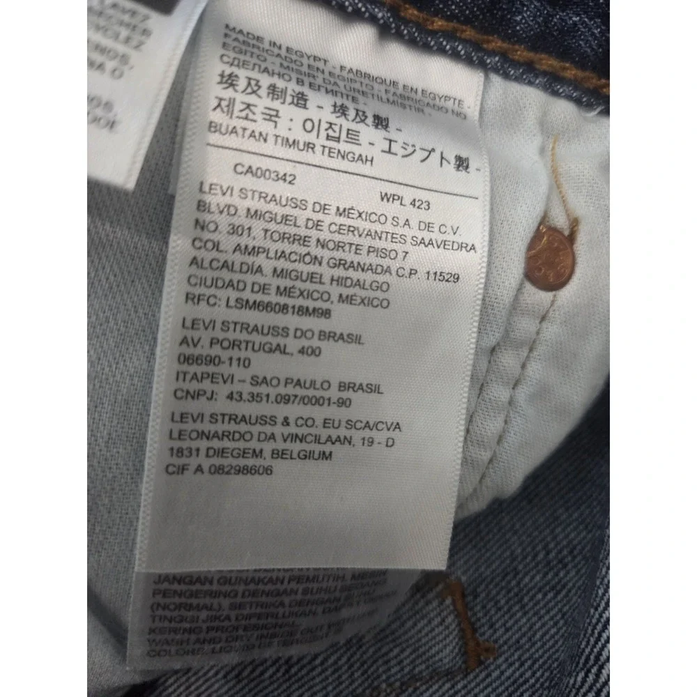 Levi's 501 Original Fit Button Fly‎ Jeans Blue Denim Men's Size 34x32...